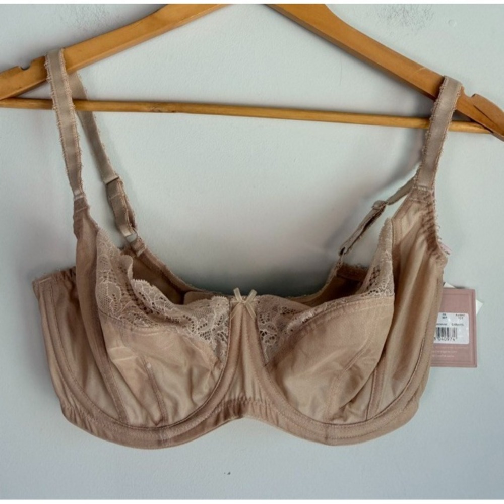 Panache Jasmine Balconnet 6951 Bra Size 34F / 34DDD Caramel Floral Lace